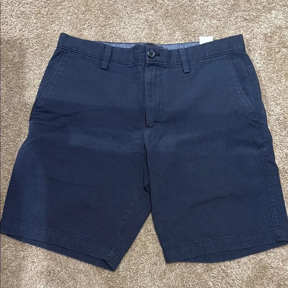 Banana Republic aiden Blue Flat Front Shorts Mid-Thigh Length